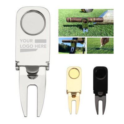 Golf Divot Tool with Cigar Holder