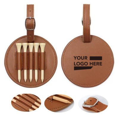 Golf Wooden Tee Set w/Holder