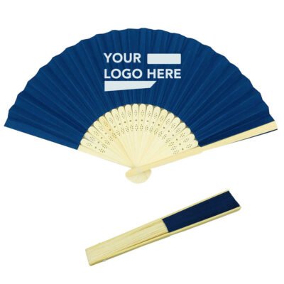 Folding Polyester Bamboo Fan