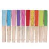 Folding Polyester Bamboo Fan - Image 2