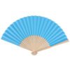 Folding Polyester Bamboo Fan - Image 3