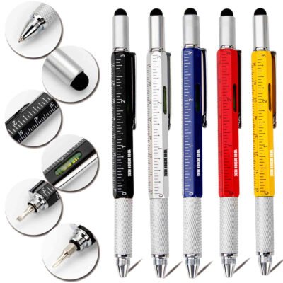 6 In 1 Multifunctional Ballpoint Pen w/ Level