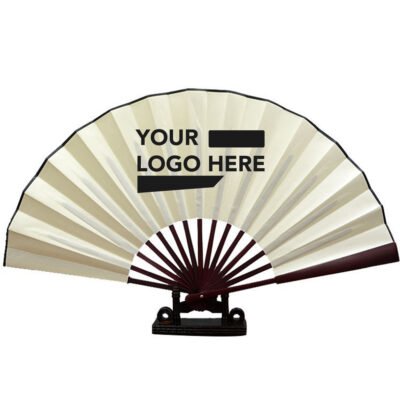 Full Color Custom Folding Hand-Held Silk Fan