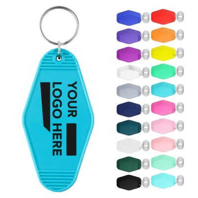 Plastic Diamond-Shaped Hotel Keychain Tag