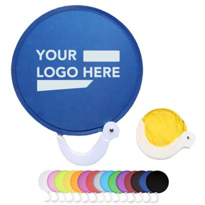 Collapsible Polyester Frisbee Fan With Pouch