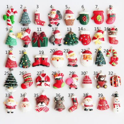 Resin Christmas Tree Decorated Pendant