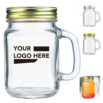 4oz Mason Glass Cup With Metal Lid