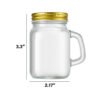 4oz Mason Glass Cup With Metal Lid - Image 3
