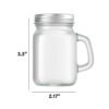 4oz Mason Glass Cup With Metal Lid - Image 4
