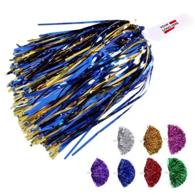 Colorful Cheerleader Poms With Plastic Handle