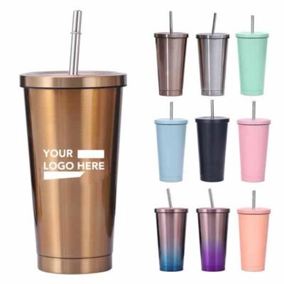 17oz Metallic Coffee Tumbler Insulated Metal Cup