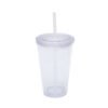 450ml Plastic Beverage Cup w/ Straw - Image 7