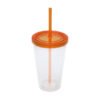 450ml Plastic Beverage Cup w/ Straw - Image 8