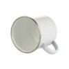 12oz White Enamel Mug Silver Rim With Case - Image 2