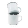 12oz White Enamel Mug Silver Rim With Case - Image 3